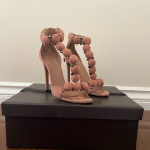 Authentic ALAIA sandals in powder pink